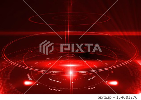 Shiny red circles on black background 134081276