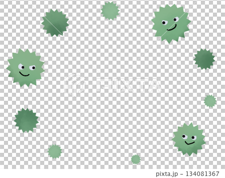 可愛的病毒和細菌框架 134081367