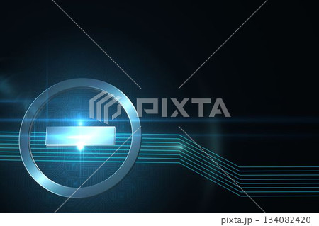 Computing icon on technical background Computing icon on technical background 134082420