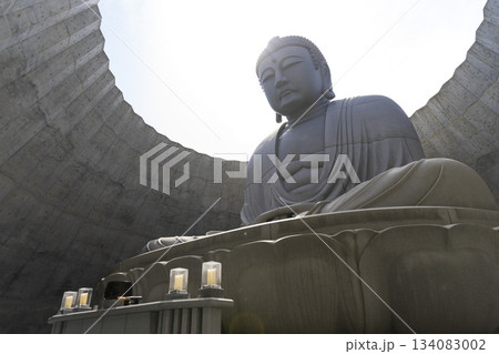 The great Buddha at Hill of Buddha in Hokkaido. Hill Of Buddha is one Of Most Popular Traveling Destination In Sapporo. locate in Makomanai Takino Cemetery . The great Buddha at Hill of Buddha in Hokkaido. Hill Of Buddha is one Of Most Popular Traveling Destination In Sapporo. locate in Makomanai Takino Cemetery . 134083002