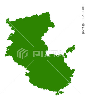 和歌山県の地図（グリーン） 134083018