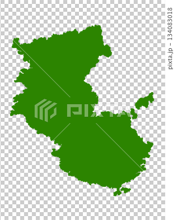 和歌山県の地図（グリーン） 134083018