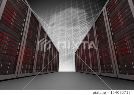 A large room where are standing the servers 134083715