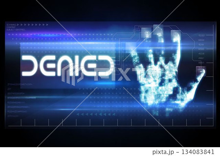 Digital security hand scan 134083841