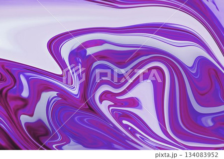 Abstract fluid art pattern is flowing in digital illustration, with swirling purple and white waves Abstract fluid art pattern is flowing in digital illustration, with swirling purple and white waves 134083952