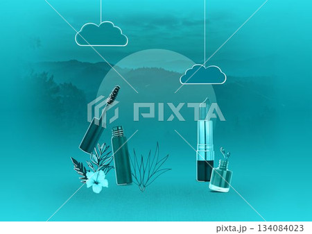 Digitally generated images of cosmetic Digitally generated images of cosmetic 134084023