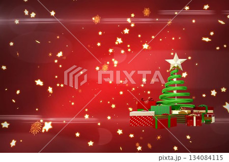 Christmas tree shape on stars 134084115