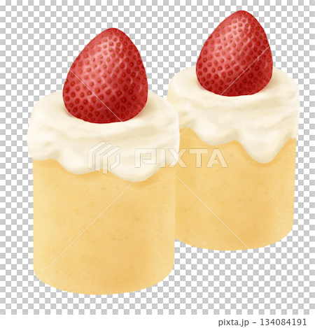Christmas candle cake illustration 134084191