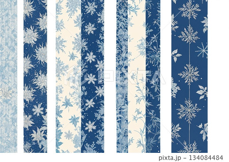 白銀の世界 雪原と冬の自然風景デザイン 134084484