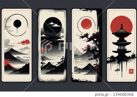 和風背景素材 134086308