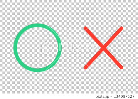 Green and red | Simple round mark Green and red | Simple round mark 134087527