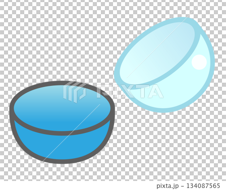 Capsule toy with the lid open 134087565