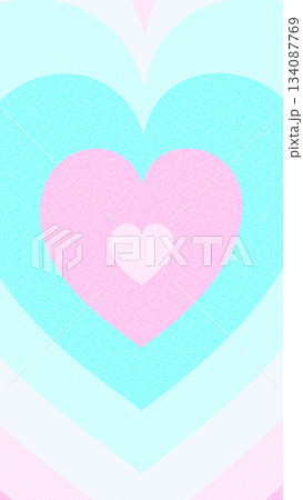 縦長サイズでピンクと水色の配色が可愛いポップなハート柄壁紙 縦長サイズでピンクと水色の配色が可愛いポップなハート柄壁紙 134087769