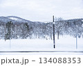 雪の塩狩駅 134088353