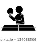 卓球をする人物のピクトグラム 134088506
