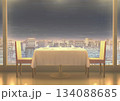 景色の見えるレストラン　背景イラスト06 134088685