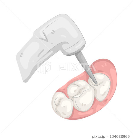 Illustration of tooth drill Illustration of tooth drill 134088969