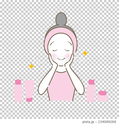 護膚品女性 134089268