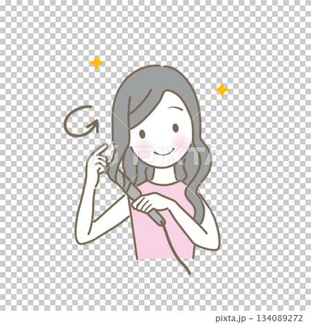 A woman wearing hair A woman wearing hair 134089272