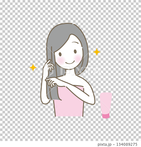 トリートメントする女性 134089275