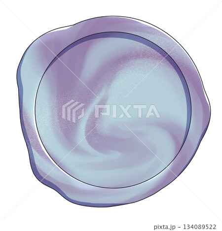 マーブルなシーリングスタンプ素材水色と紫 134089522