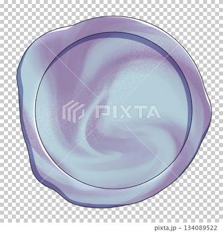 マーブルなシーリングスタンプ素材水色と紫 134089522