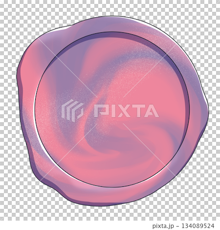 バレンタインのシーリングスタンプ素材ピンクと紫 134089524