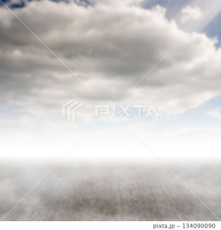 Digitally generated image of foggy field 134090090