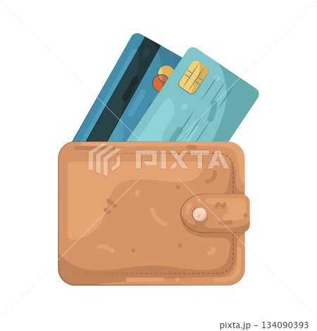 Illustration of wallet 134090393
