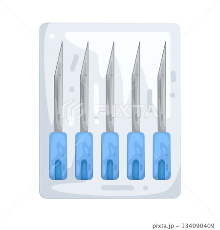 Illustration of clothing tag gun needle  134090409