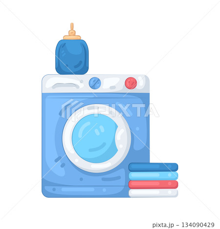 Illustration of washing machine 134090429