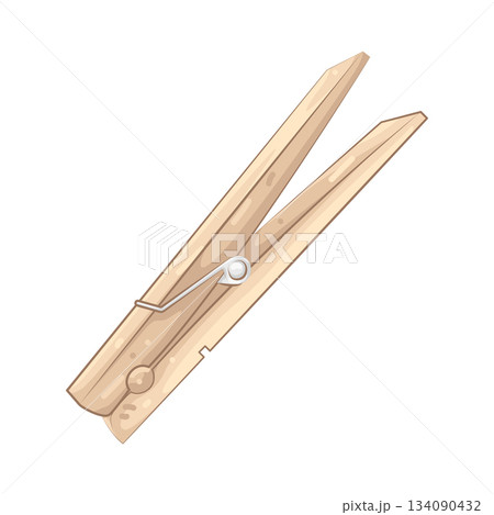 Illustration of clothes pin  134090432