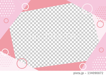 流行設計邊框插圖（粉紅色） 134090872