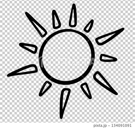 Hand drawn sun outline for kid colouring, summer break, sticker, picnic, park, beach vibe, patch, hot season, warm weather, temperature, earth, nature, garden, outdoor, playtime, exercise, running Hand drawn sun outline for kid colouring, summer break, sticker, picnic, park, beach vibe, patch, hot season, warm weather, temperature, earth, nature, garden, outdoor, playtime, exercise, running 134091091