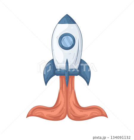 Illustration of rocket 134091132