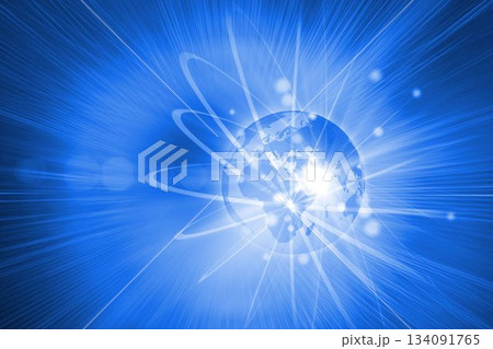 Digitally generated shiny futuristic sphere 134091765