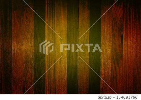 Textured wooden plank surface is displaying gradient lighting effect in flat design 134091766