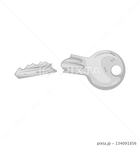 Illustration of broken key 134091856