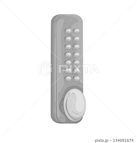 Illustration of Digital Mechanical Push Button 134091874