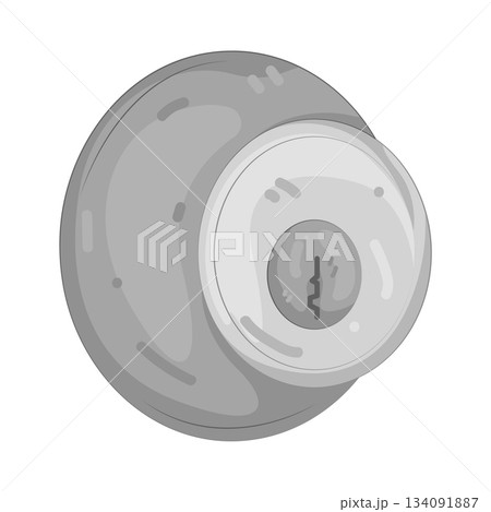 Illustration of deadbolt  134091887