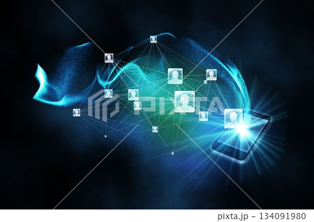Social network background Social network background 134091980