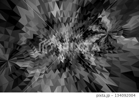 Abstract geometric pattern is forming flat design with radial distortions and brightness shifts Abstract geometric pattern is forming flat design with radial distortions and brightness shifts 134092004