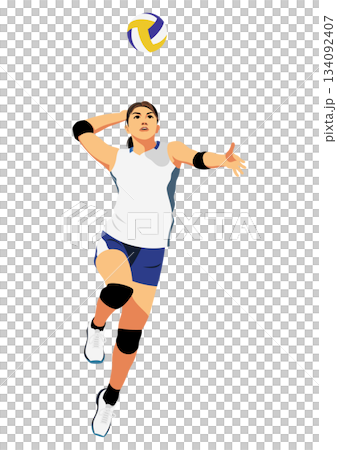 Female volleyball player Female volleyball player 134092407