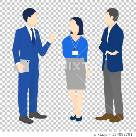 Vector illustration of business people having a conversation 134092791