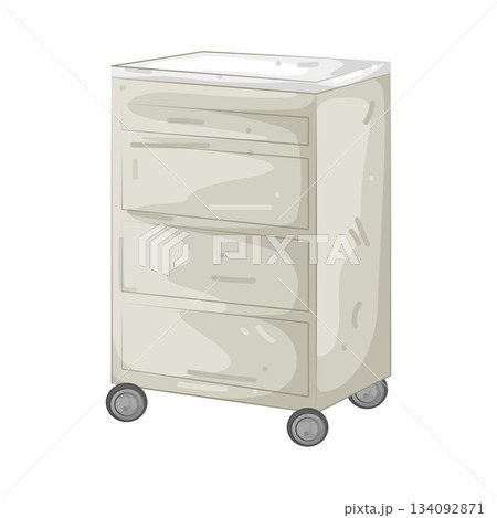 Illustration of pharmacy cart  134092871