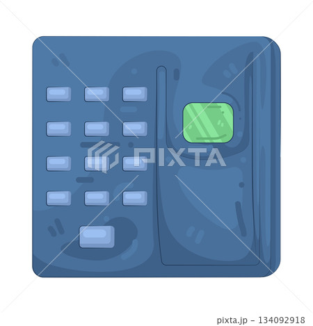 Illustration of biometric lock Illustration of biometric lock 134092918