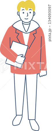 ジャケットを着た若い男性 134093097