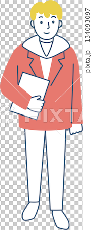 穿夾克的年輕人 134093097