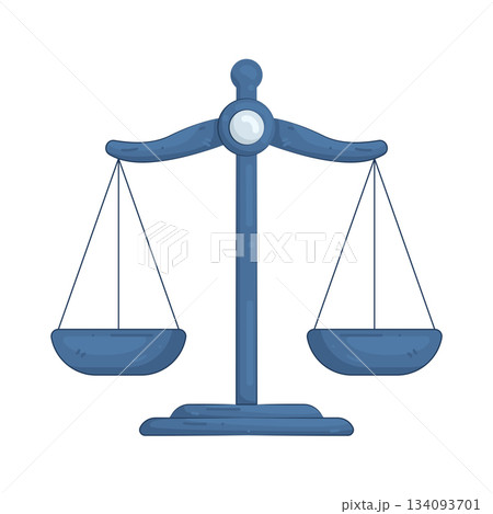 Illustration of balance scales  134093701