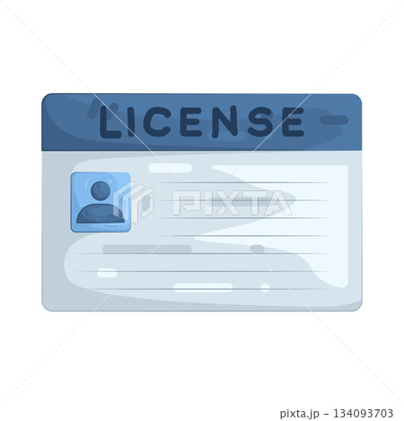 Illustration of license card Illustration of license card 134093703